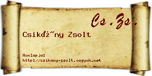 Csikány Zsolt névjegykártya